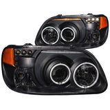 ANZO 1995-2001 Ford Explorer Projector Headlights w/ Halo Black 1 pc - 111132