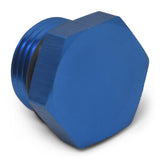 Russell Performance -6 AN Straight Thread Plug (Blue) - 660270