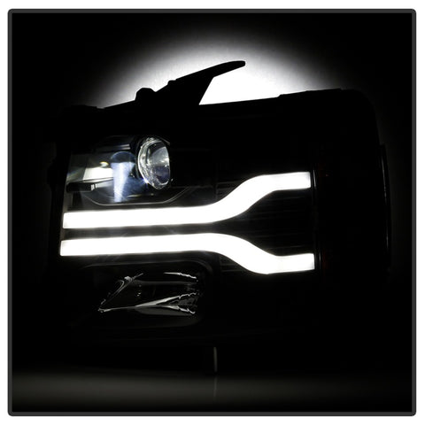 Spyder Chevy Silverado 1500 07-13/2500HD/3500HD 07-14 LED Black PRO-YD-CS07V3PL-BK - 5087614