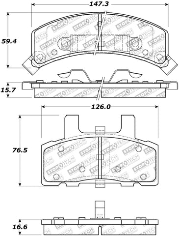 StopTech Street Touring 88-91 GMC/Chevy C1200/C2500/K1500/K2500 Front Brake Pads - 308.03690