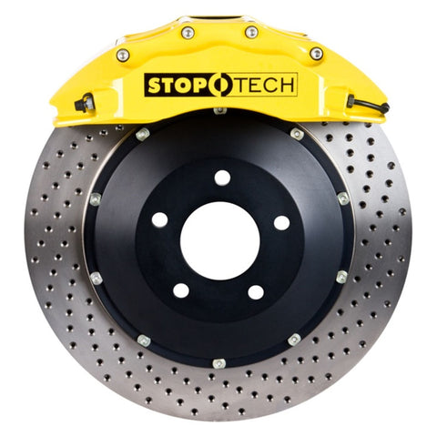 StopTech BBK 07-09 BMW 335i/335d Front 355x32 Drilled 2pc Rotors ST-60 Yellow Calipers - 83.154.6700.82