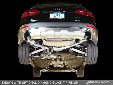 AWE Tuning Audi B8.5 All Road Touring Edition Exhaust - Dual Outlet Diamond Black Tips - 3015-33018