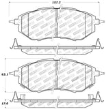 StopTech Performance 05-08 Legacy 2.5 GT Front Brake Pads - 309.10780