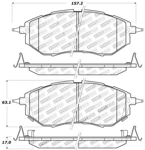 StopTech Performance 05-08 Legacy 2.5 GT Front Brake Pads - 309.10780