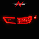 ANZO 11-13 Jeep Grand Cherokee LED Taillights w/ Lightbar Black Housing/Smoke Lens 4pcs - 311440