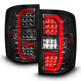ANZO 14-18 GMC Sierra 1500 Full LED Taillights Black Housing Clear Lens (w/C Light Bars) - 311464