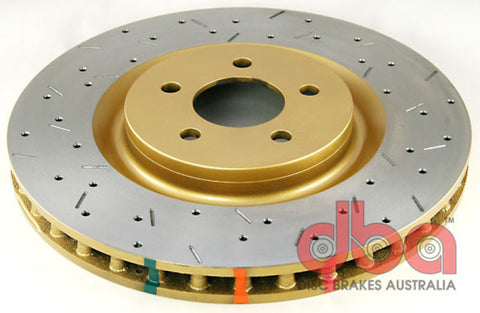 DBA 05-10 Mustang GT V8 Shelby Edition Front Drilled & Slotted 4000 Series Rotor - 42124XS