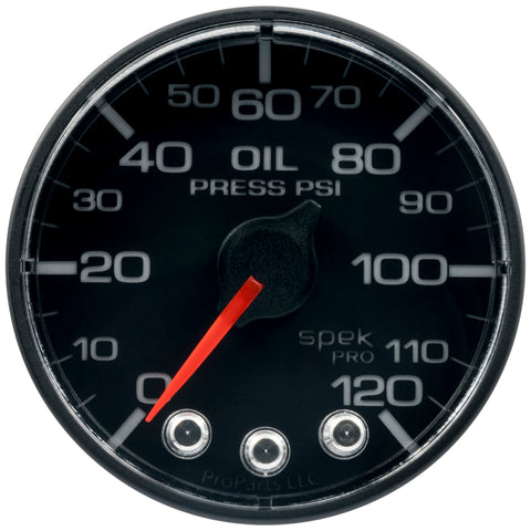 Autometer Spek-Pro 52.4mm 0-120 PSI Digital Stepper Motor Oil Pressue Gauge - P325328