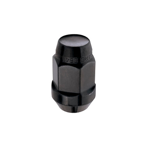 McGard Hex Lug Nut (Cone Seat Bulge Style) M14X1.5 / 22mm Hex / 1.635in. Length (4-Pack) - Black - 64074