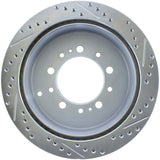 StopTech Select Sport 13-17 Toyota Land Cruiser Drilled / Slotted Rear Passenger-Side Brake Rotor - 227.44157R