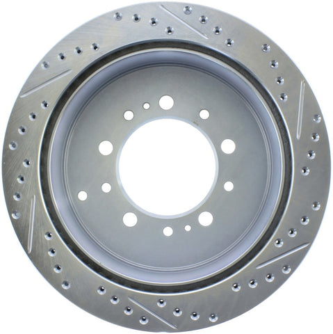 StopTech Select Sport 13-17 Toyota Land Cruiser Drilled / Slotted Rear Passenger-Side Brake Rotor - 227.44157R