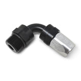 Russell Performance Hose End #6 to #6 Radius Inlet Port 90 Deg Blk/Clr - 612463