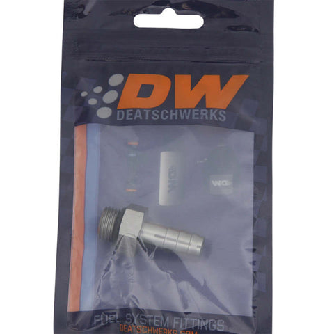 DeatschWerks 6AN ORB Male To 3/8in. Male Triple Barb Fitting (Incl. O-Ring) - 6-02-0501