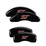 MGP 4 Caliper Covers Engraved Front & Rear No bolts/ST Black finish silver ch - 10236SST1BK