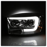 Spyder Dodge Ram 1500 06-08 V2 Projector Headlights - Light Bar DRL - Chrome (PRO-YD-DR06V2-LB-C) - 5085290