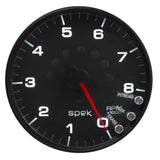 Autometer Spek-Pro Gauge Tachometer 5in 8K Rpm W/Shift Light & Peak Mem Black/Black - P23832