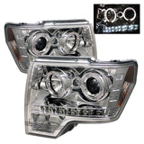 Spyder Ford F150 09-14 Projector Headlights Halogen Model- LED Halo LED Chrm PRO-YD-FF15009-HL-C - 5010247