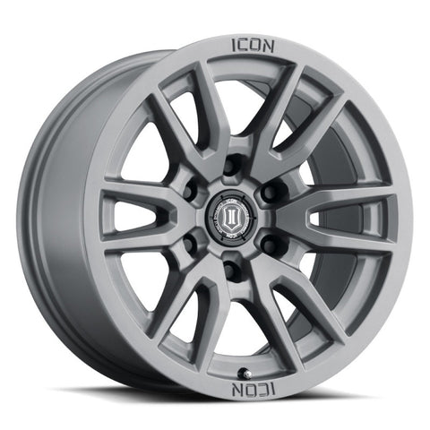 ICON Vector 6 17x8.5 6x135 6mm Offset 5in BS 87.1mm Bore Titanium Wheel - 2417856350TT