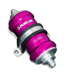 Fuelab 818 In-Line Fuel Filter Standard -10AN In/Out 100 Micron Stainless - Purple - 81823-4