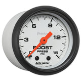 Autometer Phantom 52mm 0-15PSI Mechanical Boost Pressure Gauge - 5702