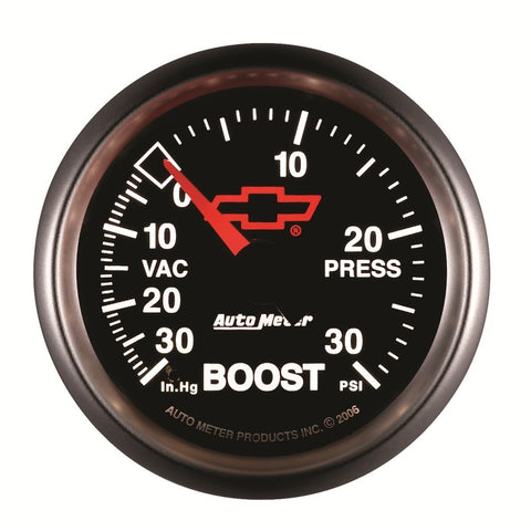 Autometer Sport-Comp II GM 52mm 30 PSI Mechanical Boost Vacumm Gauge - 3603-00406