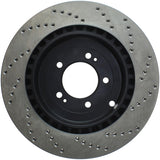 StopTech 08 Mitsubishi Evo AWD Drilled Right Rear Rotor - 128.46075R