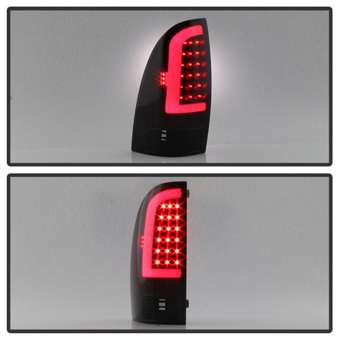 xTune 05-15 Toyota Tacoma (Excl LED Tail Lights) LED Tail Lights - Blk Smk (ALT-ON-TT05-LBLED-BSM) - 9038556