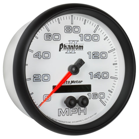 Autometer Phantom II 5in 0-140MPH In-Dash Electronic GPS Programmable Speedometer - 7581