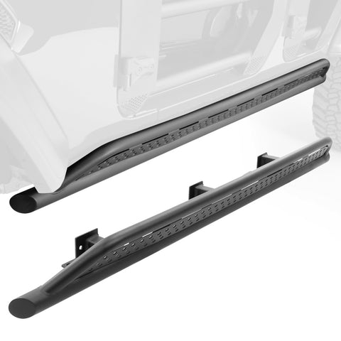 Go Rhino 2024 Toyota Tacoma DC 4dr Xtreme Frame Mount Sliders - Tex. Blk - FS4432T