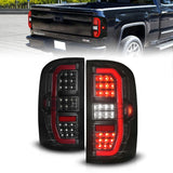 ANZO 14-18 GMC Sierra 1500 Full LED Taillights Black Housing Smoke Lens (w/C Light Bars) - 311465