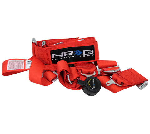 NRG SFI 16.1 5PT 3in. Seat Belt Harness / Cam Lock - Red - SBH-RS5PCRD