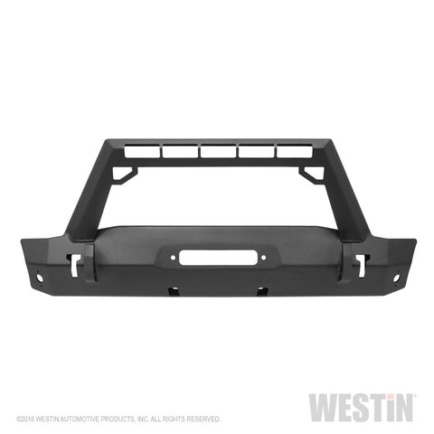 Westin 18-19 Jeep Wrangler JL Stubby Front Bumper - Textured Black - 59-80085