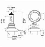 Hella Optilux H11 55W XY Extreme Yellow Bulbs (Pair) - H71071132