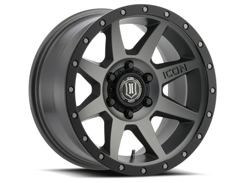 ICON Rebound Pro 17x8.5 6x5.5 0mm Offset 4.75in BS 106.1mm Bore Titanium Wheel - 21817858347TT