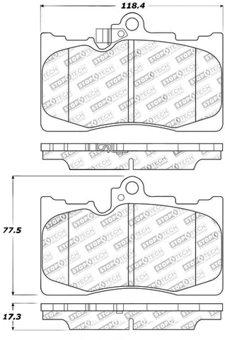 StopTech Performance 06 Lexus GS300/430 / 07-08 GS350 / 06-08 IS350 Front Brake Pads - 309.11180