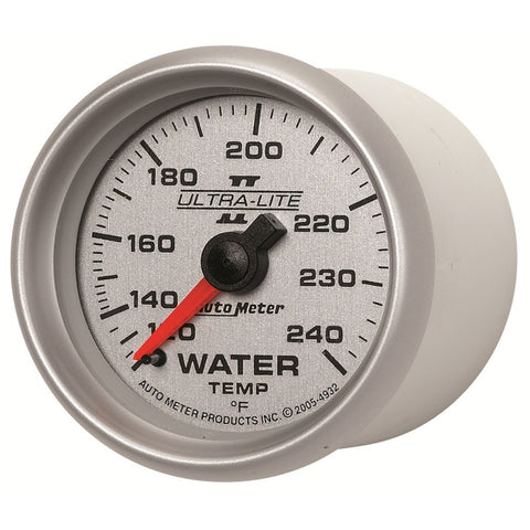 Autometer Ultra-Lite II 52mm 120-240 Deg F Mechanical Water Temp Gauge - 4932