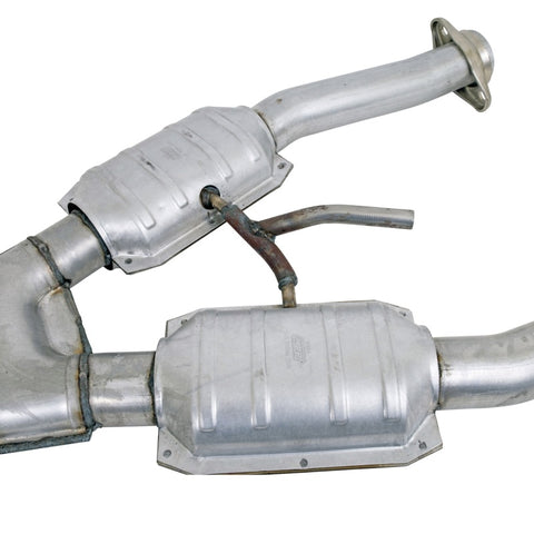 BBK 79-93 Mustang 5.0 Short Mid X Pipe w Catalytic Converters 2-1/2 For Automatic Long Tube Headers - 1810