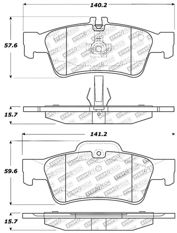 StopTech Performance Mercedes Benz Rear Brake Pads - 309.09860