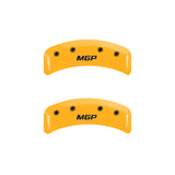 MGP 4 Caliper Covers Engraved Front & Rear MGP Yellow Finish Black Char 1997 Chevrolet Camaro - 14026SMGPYL