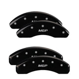 MGP 4 Caliper Covers Engraved Front & Rear MGP Black finish silver ch - 16229SMGPBK