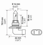 Hella HB3 9005 12V 100W P2OD T4 High Wattage Bulbs (Pair) - 9005 100WTB