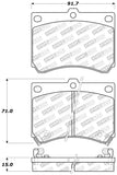 StopTech Performance 91-03 Ford Escort ZX2 / 92-95 Mazda MX-3 Front Brake Pads - 309.04730