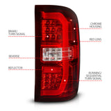 ANZO 14-18 GMC Sierra 1500 LED Taillights Red/Clear - 311466