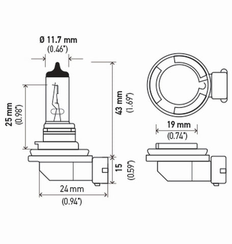 Hella Bulb H8 12V 35W Pgj191 T4 (2) - H8TB