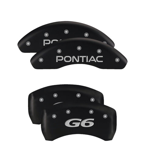 MGP 4 Caliper Covers Engraved Front & Rear MGP Black finish silver ch - 17212SMGPBK