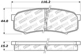 StopTech Performance 96-09 Lexus GX 470/LX 450/LX 470/LX 570 Rear Brake Pads - 309.06060