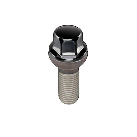 McGard Hex Lug Bolt (Radius Seat) M14X1.5 / 17mm Hex / 28.1mm Shank Length (Box of 50) - Black - 69820BK