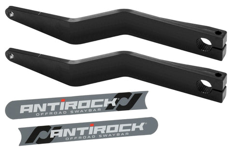 RockJock Antirock Fabricated Steel Sway Bar Arms 15.2in Long 2.5in Offset Bend w/ Stickers Pair - RJ-202008-101