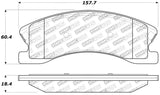 StopTech Sport Brake Pads w/Shims and Hardware - Front - 309.09450