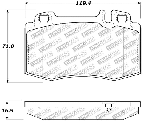 StopTech Performance 94-12/96 Maserati / Mercedes Benz C/E/ML/S/SL Series Front Brake Pads - 309.08470